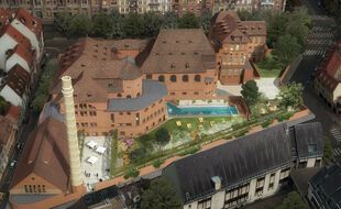 Vue aérienne des Bains municipaux