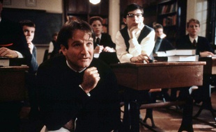 L'acteur Robin Williams dans le film «Le Cercle des poètes disparus», en 1989.