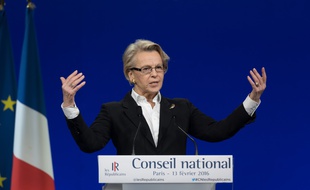 Michèle Alliot-Marie au Conseil national des Républicains, le 13 février 2016 à Paris.