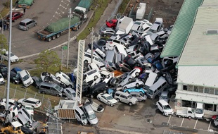 Les dégâts du typhon Jebi au Japon.