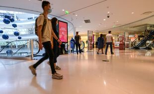 Le centre commercial Beaugrenelle, dans le 15e arrondissement de Paris, en mai 2020.