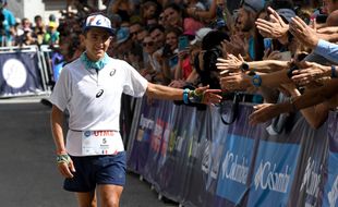 Grand favori de l'UTMB cette année, Xavier Thévenard n'a pas pu remporter un quatrième sacre à Chamonix en raison de la grosse performance de Pau Capell. JEAN-PIERRE CLATOT / AFP)
