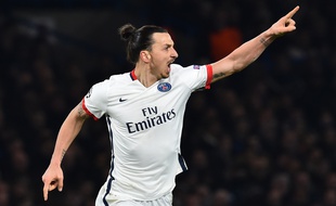 Zlatan Ibrahimovic lors de la victoire du PSG à Chelsea le 9 mars 2016.