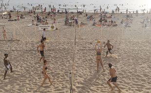 La plage des Catalans en juillet 2021