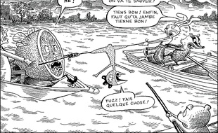 La vie n'est pas un long fleuve tranquille pour l'ours en peluche Fuzz et le poulet Pluck.