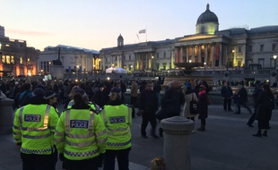 Jeudi soir, à Trafalgar square.