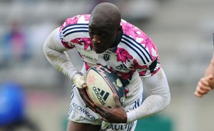 Le rugbyman du Stade français Djibril Camara, lors d'un match du Top14 le 10 mars 2012 contre le LOU.