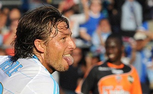 Gabriel Heinze, l'international argentin, alors sous le maillot de l'OM, en août 2010.