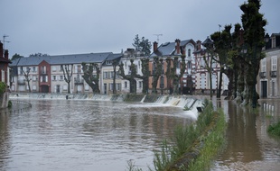 La ville de Montargis avait les pieds dans l'eau le 1er juin 2016 en raison de la crue exceptionnelle du Loing.