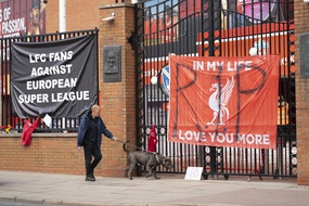 Les abords d'Anfield, lors de la journée de lundi.