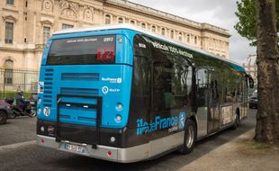 Un bus électrique de la RATP, à Paris. (Illustration)