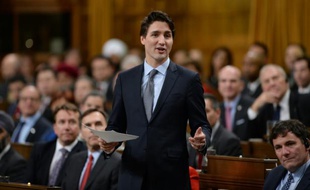 Le Premier ministre canadien Justin Trudeau au Parlement à Ottawa, le 3 décembre 2015