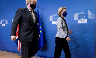 La présidente de la Commission européenne Ursula von der Leyen a dîné avec le Premier ministre britannique, Boris Johnson mercredi 9 décembre 2020.