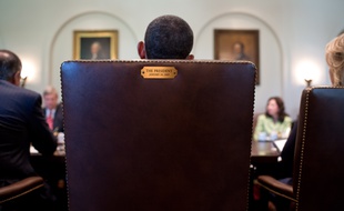 Le fauteuil de Barack Obama à la Maison Blanche.