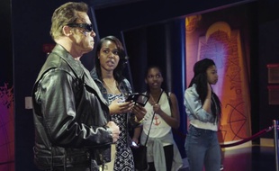 Arnold Schwarzenegger en Terminator au musée Madame Tussauds de Los Angeles.