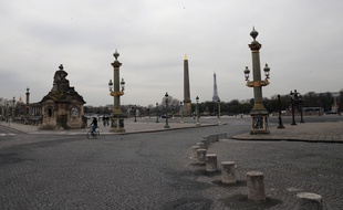 La place de la Concorde, vide, mardi.