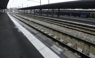 Des quais déserts à la gare d'Austerlitz à Paris le 4 juin 2016