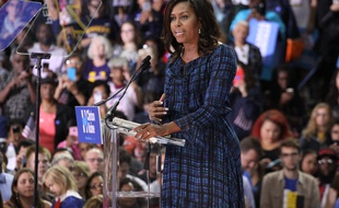 L'ancienne First Lady Michelle Obama face aux étudiants de Lasalle University