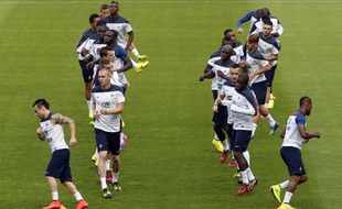 Les Bleus s’entraînant au Stade de France, le 3 septembre 2014.