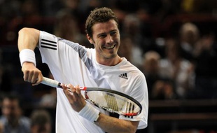 Marat Safin lors du dernier match de sa carrière à Bercy, le 11 novembre 2009.