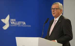 Le président de la Commission européenne, Jean-Claude Juncker, le 12 novembre 2015 à La Vallette
