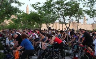 Une course cycliste à Jérusalem, le 26 mai 2011