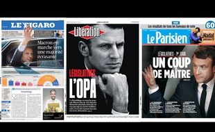 Des unes des journaux du 12 juin 2017 après le carton de La République en Marche aux législativse.