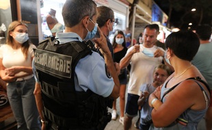Lors d'un contrôle de gendarmerie à Argelés-sur-Mer, dans les Pyrénées-Orientales, en août 2020.