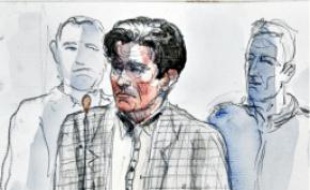 Les Guillouche, hier (croquis d'audience).