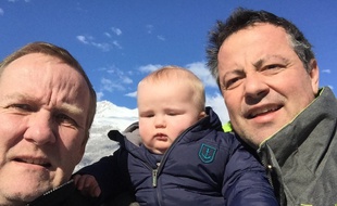 Pierre, Serge et leur fils Adrien.