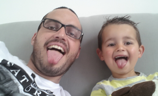 Fabien et son fils Maé.