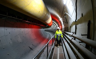 La première image de l'intérieur du tunnel de la future ligne B du métro de Rennes.