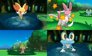 Des Pokémon issus des jeux vidéo «Pokemon X et Y».
