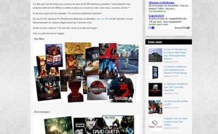 Capture d'écran du blog anti Hadopi Nikopik, qui accuse l'Elysée et le ministère de la Culture de télécharger illégalement en peer-to-peer.