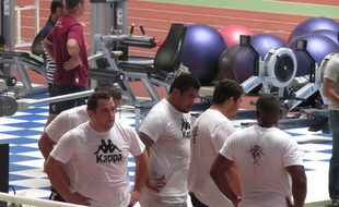 Bordeaux, le 6 juin 2015: Les joueurs de l'UBB entament la préparation physique d'avant-saison.