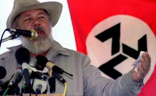 Eugene Terre'Blanche, leader extrémiste en Afrique du Sud, le 23 mars 1994.
