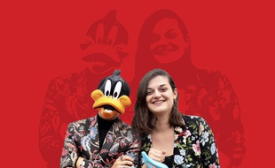 L'artiste Popnographe et son amie Elodie Patente.