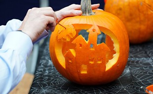 Des citrouilles en préparation pour Halloween (image d'illustration).