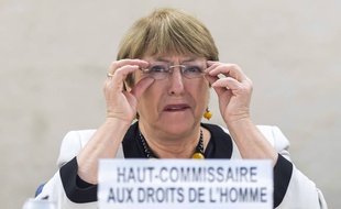 La Haut-Commissaire de l'ONU aux droits de l'homme, Michelle Bachelet, le 18 décembre 2019 à Genève