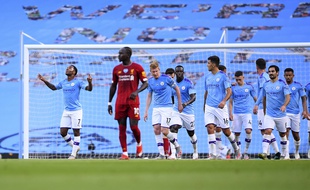 Manchester City a battu Liverpool 4-0 lors de la 32e journée de Premier League, le 2 juillet 2020.