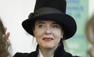 L'ecrivaine belge Amelie Nothomb invitee d'honneur de «Radio France fete le Livre» a la Maison de la Radio en 2018.