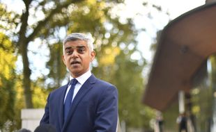 Conférence de presse de Sadiq Khan, maire de Londres, à Scotland Yard, le 25 septembre 2020