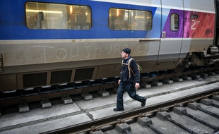 Un voyageur prêt à prendre le train