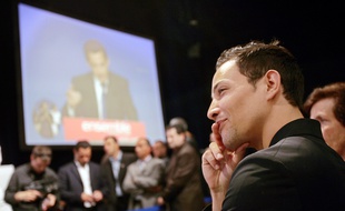 Steevy a un meeting de Nicolas Sarkozy à Rouen, le 24 avril 2007.