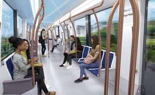 L'aménagement intérieur des rames du Métropolis d'Alstom.