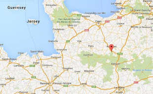 Carte de localisation de Vrigny (Orne).