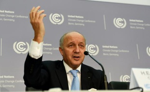 Le ministre français des Affaires étrangères, Laurent Fabius, à Bonn, dans l'ouest de l'Allemagne, le 20 octobre 2015