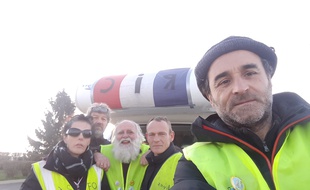 José Manrubia et ses compères «gilets jaunes».