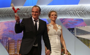 Quentin Tarantino et Uma Thurman au Festival de Cannes 2014.
