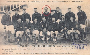 L'équipe du Stade Toulousain championne de France 1922, avec Marcel-Frédéric Lubin-Lebrère.